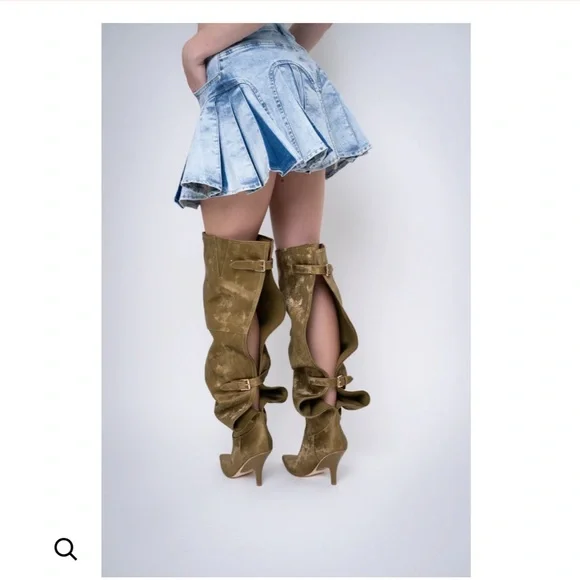 Azalea Wang Backer Over the Knee Stiletto Boots NWOT - Picture 4 of 5